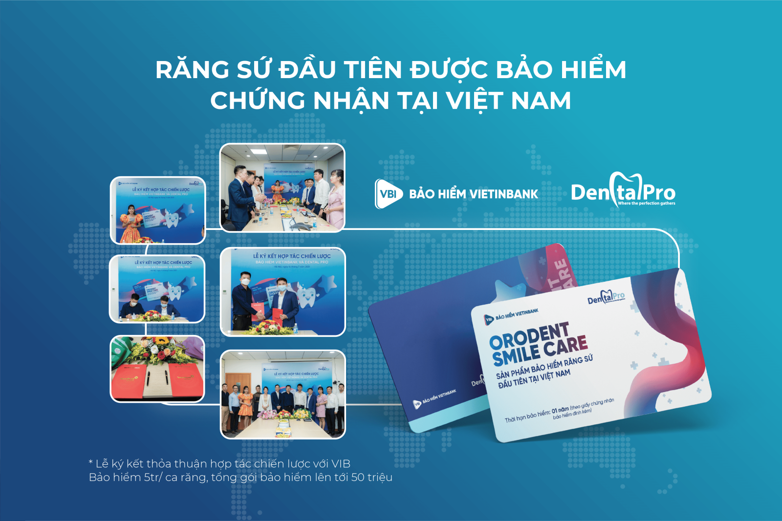 Răng sứ Orodent được tặng kèm gói Bảo hiểm rủi ro của VBI (Vietinbank)